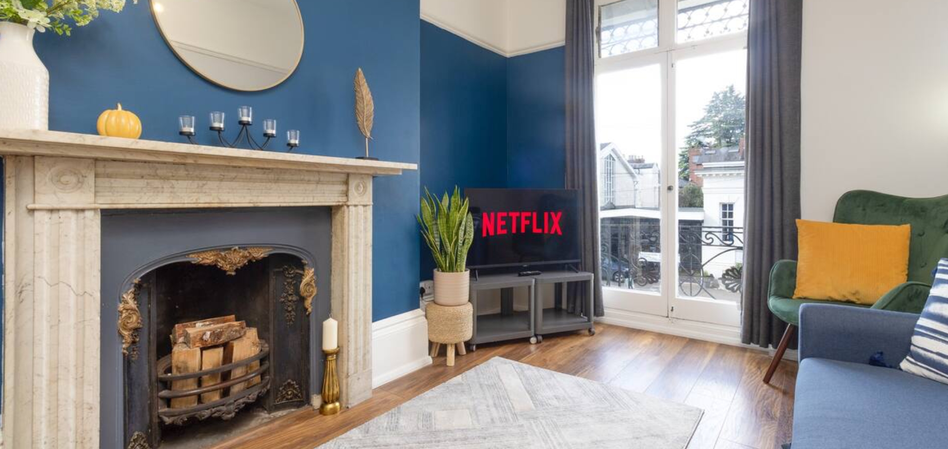 Modern kitchen in furnished rental property